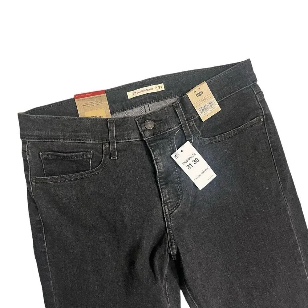 NWT Womens Levi’s Levis Original Black Rinse  311 Shaping Skinny Jeans - 31 12S - Picture 5 of 6